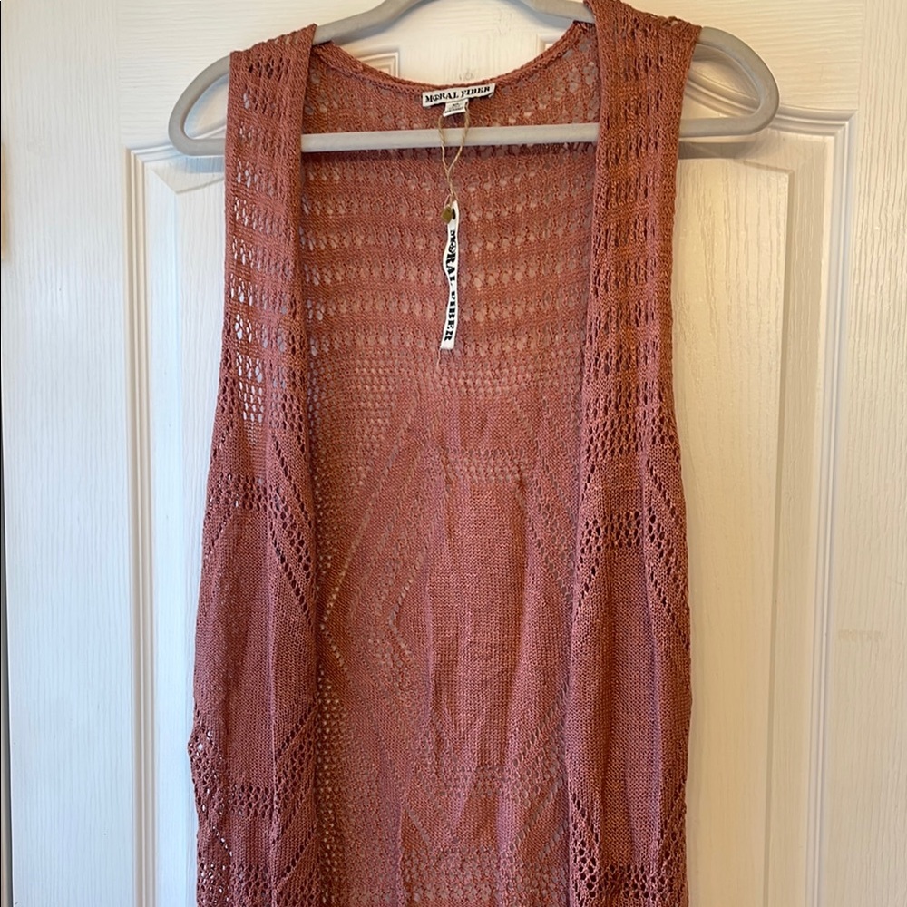 Moral Fiber Pink Knit Cardigan Sweater